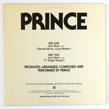 Load image into Gallery viewer, PRINCE - Let’s Work Promo 12”
