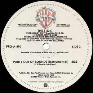 The B-52's - Private Idaho / Party Out Of Bounds