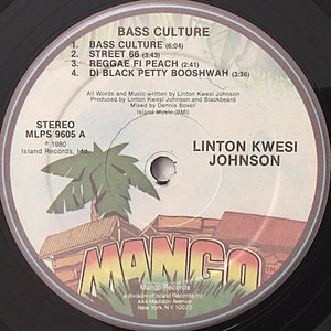 Linton Kwesi Johnson ‎– Bass Culture