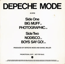 Load image into Gallery viewer, Depeche Mode ‎– Big Muff / Photographic / Nodisco / Boys Say Go!
