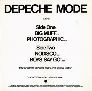 Depeche Mode ‎– Big Muff / Photographic / Nodisco / Boys Say Go!