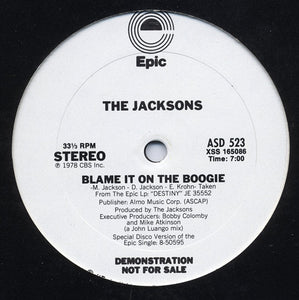 The Jacksons - Blame It On The Boogie 12"