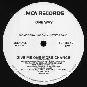 One Way - Cutie Pie/Give Me One More Chance 12"
