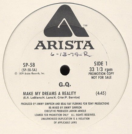 G.Q. ‎– Make My Dreams A Reality