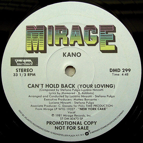 Kano ‎– Can't Hold Back (Your Loving)