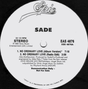Sade ‎– No Ordinary Love
