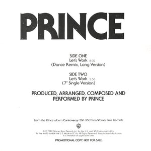 Prince ‎– Let's Work