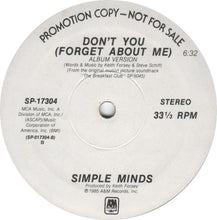 Load image into Gallery viewer, Simple Minds ‎– Don&#39;t You (Forget About Me)
