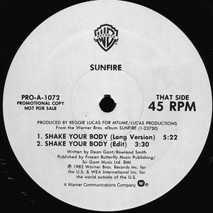 Yaz / Sunfire  ‎– Don't Go / Shake Your Body